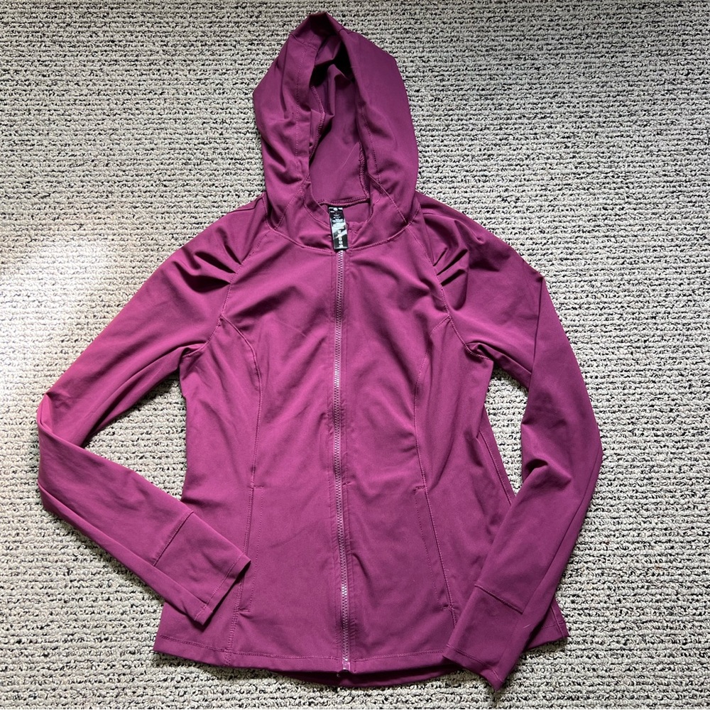 Yogalicious maroon zip up jacket